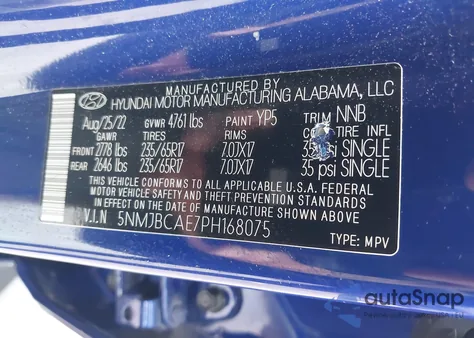 2023 Hyundai Tucson Sel from USA, damaged, VIN 5NMJBCAE7PH168075